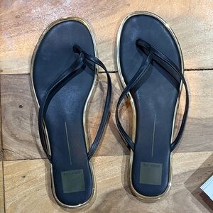 Dolce Vita Black and Gold Strappy Sandals